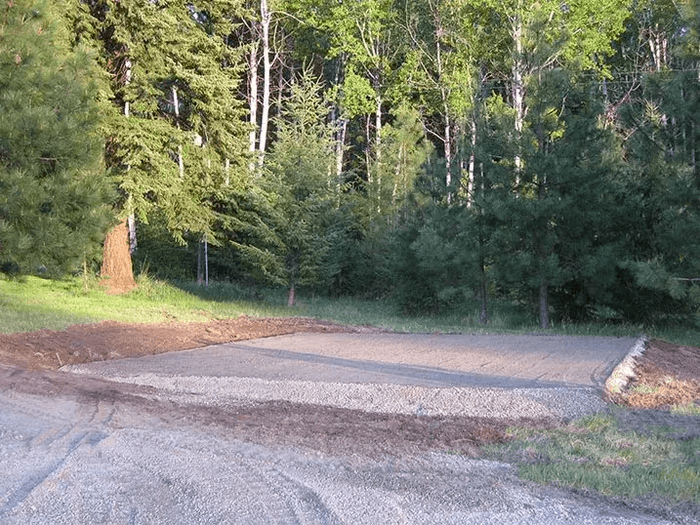 Gravel Shed Pad Site Preparation